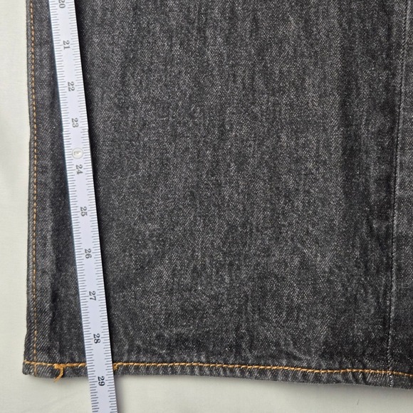 Levi Strauss 501 Jeans Mens W42 L29 (hemmed) Dark Wash Button Fly Straight Leg - Picture 6 of 16